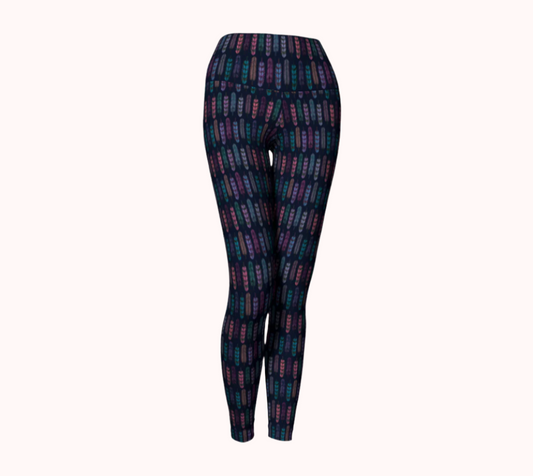 Romantic Moonlight Feathers - Eco-friendly Leggings