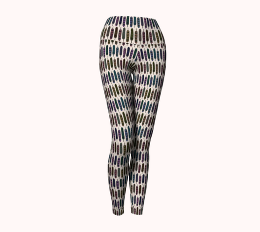 Sky Gazing Feathers - Eco-friendly Leggings